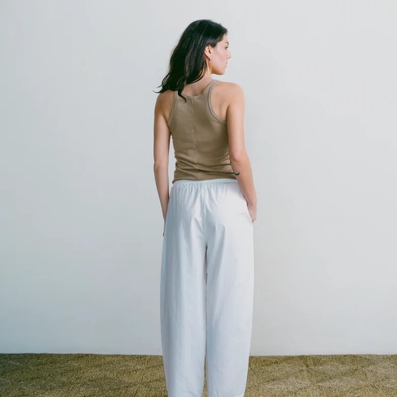 OZMA Handbags - ozma • california boy tank regen silk noil jersey raw tea tan xs slow fashion